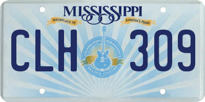 MS license plate CLH309