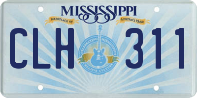 MS license plate CLH311