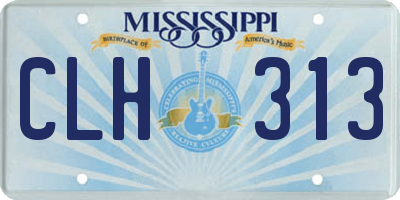 MS license plate CLH313