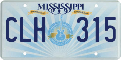 MS license plate CLH315