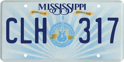 MS license plate CLH317