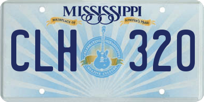MS license plate CLH320