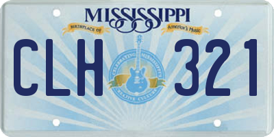 MS license plate CLH321