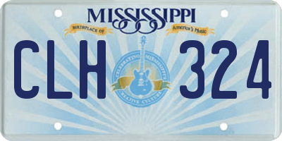 MS license plate CLH324