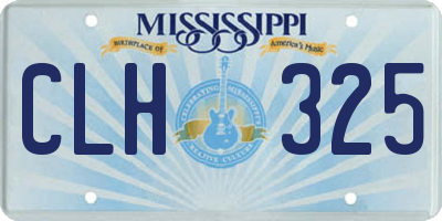 MS license plate CLH325