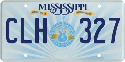 MS license plate CLH327
