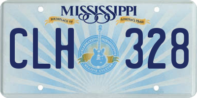 MS license plate CLH328