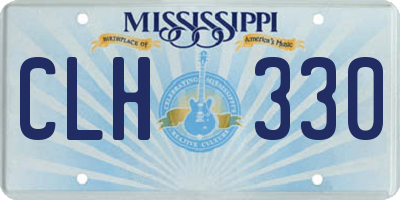 MS license plate CLH330