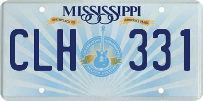 MS license plate CLH331