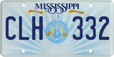 MS license plate CLH332