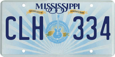 MS license plate CLH334