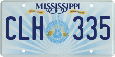 MS license plate CLH335