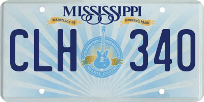 MS license plate CLH340