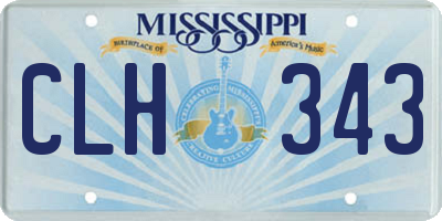 MS license plate CLH343