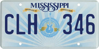 MS license plate CLH346