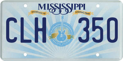 MS license plate CLH350
