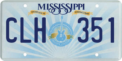 MS license plate CLH351