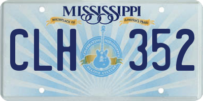MS license plate CLH352