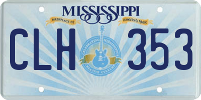 MS license plate CLH353