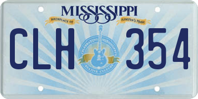 MS license plate CLH354
