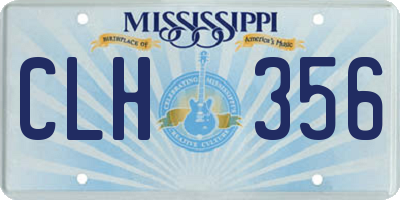 MS license plate CLH356