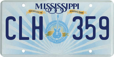 MS license plate CLH359