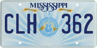 MS license plate CLH362