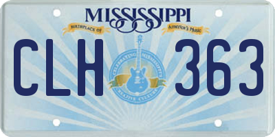 MS license plate CLH363