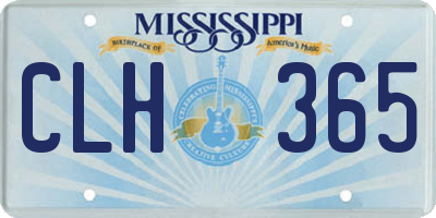 MS license plate CLH365