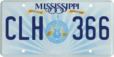 MS license plate CLH366