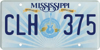 MS license plate CLH375