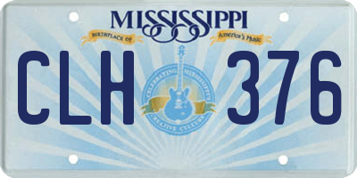 MS license plate CLH376