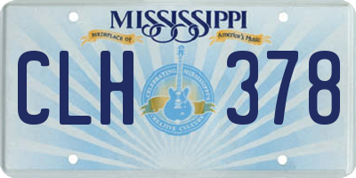 MS license plate CLH378