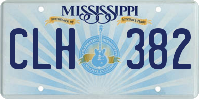 MS license plate CLH382