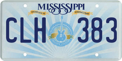 MS license plate CLH383