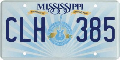 MS license plate CLH385