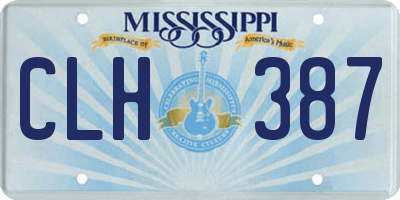 MS license plate CLH387
