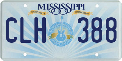 MS license plate CLH388