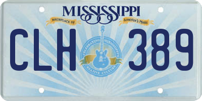 MS license plate CLH389