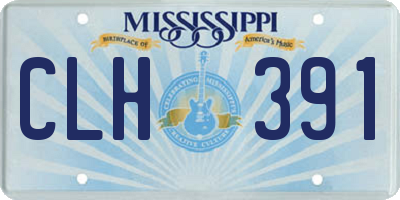 MS license plate CLH391
