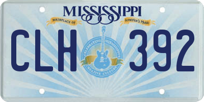 MS license plate CLH392