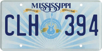 MS license plate CLH394