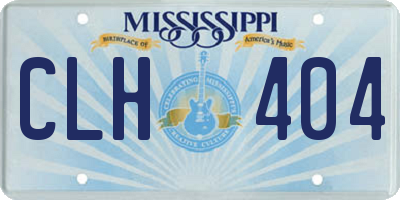 MS license plate CLH404