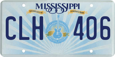 MS license plate CLH406