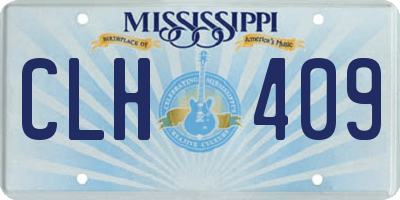 MS license plate CLH409