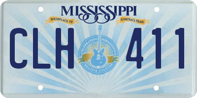 MS license plate CLH411
