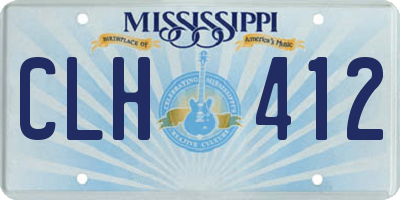 MS license plate CLH412