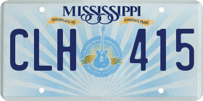 MS license plate CLH415