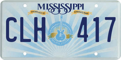 MS license plate CLH417