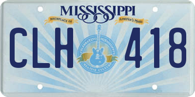 MS license plate CLH418